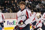 WINNIPEG, CANADA - NOVEMBER 17: Alexander Semin #28 of the Washington Capitals in warmup before a game against the Winnipeg Jets in NHL action at the MTS Centre on November 17, 2011 in Winnipeg, Manitoba, Canada. (Photo by Marianne Helm/Getty Images)