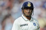 LONDON, ENGLAND - AUGUST 22:  Sachin Tendulkar of India walks back after being dismissed by Tim Bresnan of England during day five of the 4th npower Test Match between England and India at The Kia Oval on August 22, 2011 in London, England.  (Photo by Gareth Copley/Getty Images)