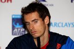 LONDON, ENGLAND - NOVEMBER 22:  Andy Murray of Great Britain attends a press conference at the Barclays ATP World Tour Finals at the O2 Arena on November 22, 2011 in London, England. Murray announced that he is pulling out of the tournament due to an injury.  (Photo by Julian Finney/Getty Images)