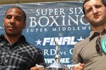 BRENTWOOD, ENGLAND - AUGUST 22:  Andre Ward of the USA and Carl Froch of Britain pose with the cup during the Carl Froch and Andre Ward Press Conference at Matchroom Sports Head Office on August 22, 2011 in Brentwood, England.  (Photo by Tom Shaw/Getty Images)