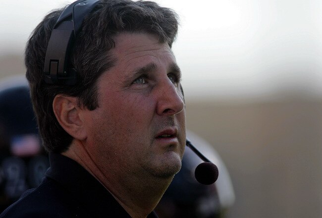 AUSTIN, TX - OCTOBER 22:  Head coach Mike Leach of the Texas Tech Red Raiders looks on during a game against the Texas Longhorns on October 22, 2005 at Texas Memorial Stadium in Austin, Texas. Texas defeated Texas Tech 52-17.  (Photo by Ronald Martinez/Getty Images)