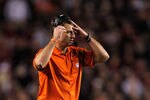 COLUMBIA, SC - NOVEMBER 26:  Head coach Dabo Swinney of the Clemson Tigers reacts to a call during their game against the South Carolina Gamecocks at Williams-Brice Stadium on November 26, 2011 in Columbia, South Carolina.  (Photo by Streeter Lecka/Getty Images)