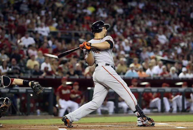 PHOENIX, AZ - SEPTEMBER 25:  Carlos Beltran #15 of the San Francisco Giants bats against the Arizona Diamondbacks during the Major League Baseball game at Chase Field on September 25, 2011 in Phoenix, Arizona.  (Photo by Christian Petersen/Getty Images)