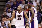 PHOENIX, AZ - MARCH 30:  Vince Carter #25 of the Phoenix Suns reacts to a foul call during the NBA game against the Oklahoma City Thunder at US Airways Center on March 30, 2011 in Phoenix, Arizona. The Thunder defeated the Suns 116-98. NOTE TO USER: User expressly acknowledges and agrees that, by downloading and or using this photograph, User is consenting to the terms and conditions of the Getty Images License Agreement.  (Photo by Christian Petersen/Getty Images)