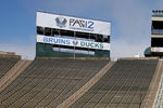 EUGENE, OR - DECEMBER 02:  The Pac 12 Championship Game logo dries on the field prior to the  Pac-12 Championship Game between the Oregon Ducks and the UCLA Bruins on December 2, 2011 at the Autzen Stadium in Eugene, Oregon.  (Photo by Jonathan Ferrey/Getty Images)