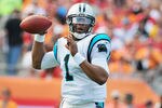 TAMPA, FL - DECEMBER 4:  Quarterback Cam Newton #1 of the Carolina Panthers sets to pass against the Tampa Bay Buccaneers December 4, 2011 at Raymond James Stadium in Tampa, Florida. (Photo by Al Messerschmidt/Getty Images)