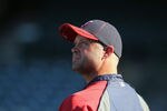 ANAHEIM, CA - SEPTEMBER 03:  Michael Cuddyer #5 of the Minnesota Twins looks on prior to the start of the game against the Los Angeles Angels of Anaheim at Angel Stadium of Anaheim on September 3, 2011 in Anaheim, California.  (Photo by Jeff Gross/Getty Images)