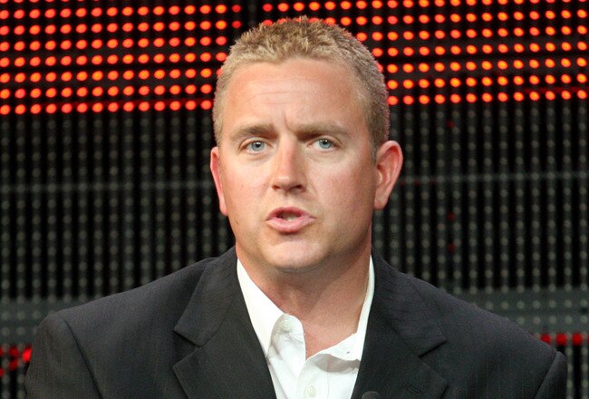 PASADENA, CA - JANUARY 05:  Broadcaster Kirk Herbstreit speaks onstage during the 'BCS Title Game' panel at the ESPN portion of the 2011 Winter TCA press tour held at the Langham Hotel on January 5, 2011 in Pasadena, California.  (Photo by Frederick M. Brown/Getty Images)