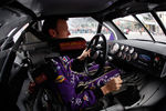 LAS VEGAS, NV - DECEMBER 01:  Matt Kenseth, driver of the #17 Crown Royal Ford, drives during the NASCAR Victory Lap on the Las Vegas Strip on December 1, 2011 in Las Vegas, Nevada.  (Photo by Chris Graythen/Getty Images for NASCAR)