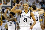 MEMPHIS, TN - MAY 13:  Shane Battier #31 of the Memphis Grizzlies calls a defensive play against the Oklahoma City Thunder in Game Six of the Western Conference Semifinals in the 2011 NBA Playoffs at FedExForum on May 13, 2011 in Memphis, Tennessee.  NOTE TO USER: User expressly acknowledges and agrees that, by downloading and/or using this photograph, User is consenting to the terms and conditions of the Getty Images License Agreement.  (Photo by Kevin C. Cox/Getty Images)