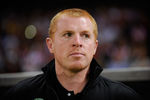 MADRID, SPAIN - SEPTEMBER 15:  Head coach of Celtic Neil Lennon looks on before the start of the UEFA Europa League match between Atletico Madrid and Celtic at Vicente Calderon Stadium on September 15, 2011 in Madrid, Spain.   (Photo by Denis Doyle/Getty Images)