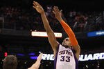 PHOENIX - NOVEMBER 24:  Grant Hill #33 of the Phoenix Suns puts up a shot during the NBA game against the Chicago Bulls at US Airways Center on November 24, 2010 in Phoenix, Arizona. The Bulls defeated the Suns 123-115 in double overtime. NOTE TO USER: User expressly acknowledges and agrees that, by downloading and or using this photograph, User is consenting to the terms and conditions of the Getty Images License Agreement.  (Photo by Christian Petersen/Getty Images)