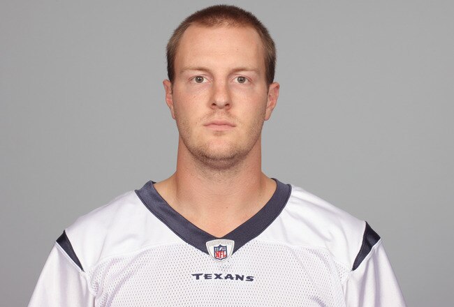 HOUSTON, TX - CIRCA 2011: In this handout image provided by the NFL, TJ Yates of the Houston Texans poses for his NFL headshot circa 2011 in Houston, Texas.  (Photo by NFL via Getty Images)