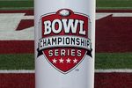 PASADENA, CA - JANUARY 07:  A detailed picture of the logo on a goal post before the Texas Longhorns take on the Alabama Crimson Tide in the Citi BCS National Championship game at the Rose Bowl on January 7, 2010 in Pasadena, California.  (Photo by Stephen Dunn/Getty Images)