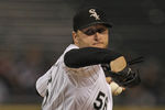 CHICAGO, IL - SEPTEMBER 27:  Starting pitcher Mark Buehrle #56 of the Chicago White Sox delivers the ball against the Toronto Blue Jays at U.S. Cellular Field on September 27, 2011 in Chicago, Illinois.  (Photo by Jonathan Daniel/Getty Images)