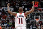 ATLANTA, GA - MAY 06:  Jamal Crawford #11 of the Atlanta Hawks against the Chicago Bulls in Game Three of the Eastern Conference Semifinals in the 2011 NBA Playoffs at Phillips Arena on May 6, 2011 in Atlanta, Georgia.  NOTE TO USER: User expressly acknowledges and agrees that, by downloading and/or using this photograph, User is consenting to the terms and conditions of the Getty Images License Agreement.  (Photo by Kevin C. Cox/Getty Images)