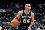 ATLANTA, GA - APRIL 05:  Richard Jefferson #24 of the San Antonio Spurs against the Atlanta Hawks at Philips Arena on April 5, 2011 in Atlanta, Georgia.  NOTE TO USER: User expressly acknowledges and agrees that, by downloading and/or using this Photograph, user is consenting to the terms and conditions of the Getty Images License Agreement.  (Photo by Kevin C. Cox/Getty Images)