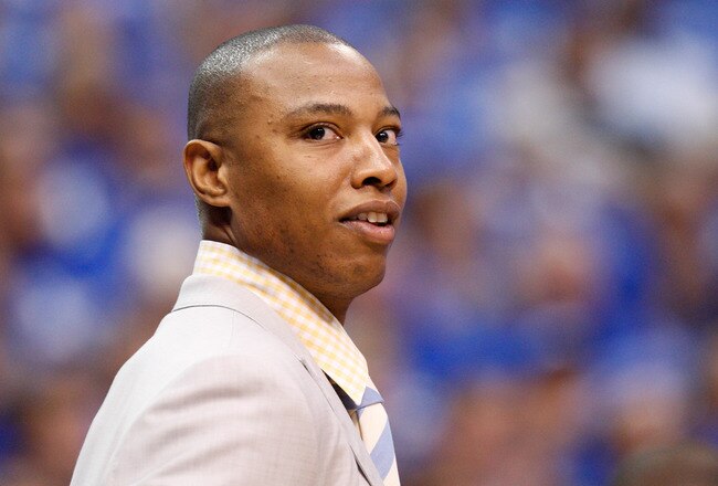 DALLAS, TX - MAY 17:  Caron Butler #4 of the Dallas Mavericks looks on from the sideline in the second quarter while taking on Oklahoma City Thunder in Game One of the Western Conference Finals during the 2011 NBA Playoffs at American Airlines Center on May 17, 2011 in Dallas, Texas. NOTE TO USER: User expressly acknowledges and agrees that, by downloading and or using this photograph, User is consenting to the terms and conditions of the Getty Images License Agreement.  (Photo by Ronald Martinez/Getty Images)