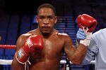 LAS VEGAS, NV - JULY 23:  James Kirkland poses after defeating Alexis Hloros by second round TKO in their middleweight bout at Mandalay Bay Events Center on July 23, 2011 in Las Vegas, Nevada.  (Photo by Scott Heavey/Getty Images)