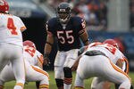 CHICAGO, IL - DECEMBER 04: Lance Briggs #55 of the Chicago Bears awaits the snap against the Kansas City Chiefs at Soldier Field on December 4, 2011 in Chicago, Illinois. The Chiefs defeated the Bears 10-3. (Photo by Jonathan Daniel/Getty Images)