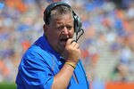 GAINESVILLE, FL - APRIL 9:  Offensive coordinator Charlie Weis of the Florida Gators directs play during the Orange and Blue spring football game April 9, 2011 at Ben Hill Griffin Stadium in Gainesville, Florida.  (Photo by Al Messerschmidt/Getty Images)