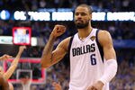 DALLAS, TX - JUNE 09:  Tyson Chandler #6 of the Dallas Mavericks reacts after the Mavericks defeated the Miami Heat 112-103 in Game Five of the 2011 NBA Finals at American Airlines Center on June 9, 2011 in Dallas, Texas.  NOTE TO USER: User expressly acknowledges and agrees that, by downloading and/or using this Photograph, user is consenting to the terms and conditions of the Getty Images License Agreement.  (Photo by Mike Ehrmann/Getty Images)