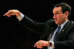 NEW YORK, NY - DECEMBER 10:  Head coach Mike Krzyzewski of the Duke Blue Devils coaches against the Washington Huskies at Madison Square Garden on December 10, 2011 in New York City.  (Photo by Chris Trotman/Getty Images)