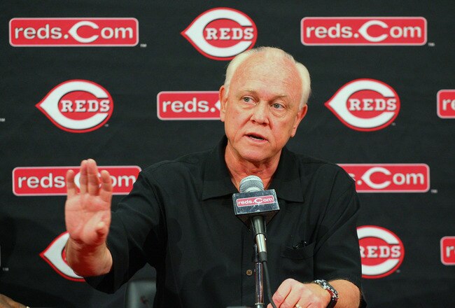 GOODYEAR, AZ - FEBRUARY 22: President and General Manager Walt Jocketty of the Cincinnati Reds speaks with the media during a press conference at the Cincinnati Reds Development Complex on February 22, 2010 in Goodyear, Arizona. (Photo by Hunter Martin/Getty Images)