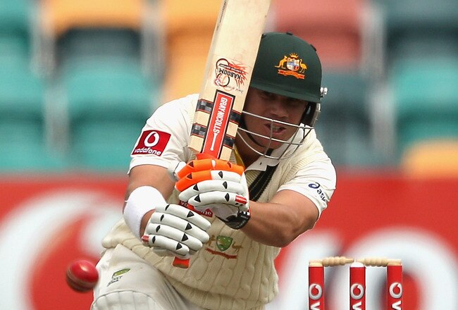 HOBART, AUSTRALIA - DECEMBER 11:  David Warner of Australia bats during day three of the Second Test match between Australia and New Zealand at Bellerive Oval on December 11, 2011 in Hobart, Australia.  (Photo by Quinn Rooney/Getty Images)