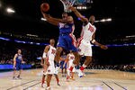 NEW ORLEANS - FEBRUARY 17:  Dwight Howard #12 of the Eastern Conference goes to the basket past Amare Stoudemire #1 of the Western Conference during the 57th NBA All-Star Game, part of 2008 NBA All-Star Weekend at the New Orleans Arena on February 17, 2008 in New Orleans, Louisiana.  NOTE TO USER: User expressly acknowledges and agrees that, by downloading and or using this photograph, User is consenting to the terms and conditions of the Getty Images License Agreement.  (Photo by Chris Graythen/Getty Images)