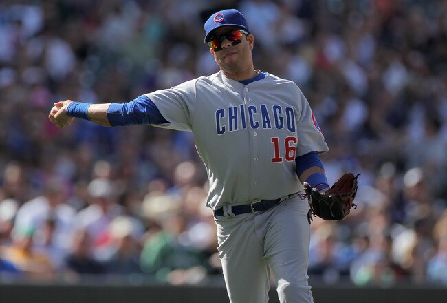 DENVER, CO - APRIL 17:  Third baseman Aramis Ramirez #16 of the Chicago Cubs throws out a runner against the Colorado Rockies at Coors Field on April 17, 2011 in Denver, Colorado.  (Photo by Doug Pensinger/Getty Images)