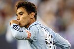 KANSAS CITY, KS - SEPTEMBER 23:  Omar Bravo #99 of Sporting Kansas City celebrates after scoring during the game against the Philadelphia Union on September 23, 2011 at LiveStrong Sporting Park in Kansas City, Kansas.  (Photo by Jamie Squire/Getty Images)