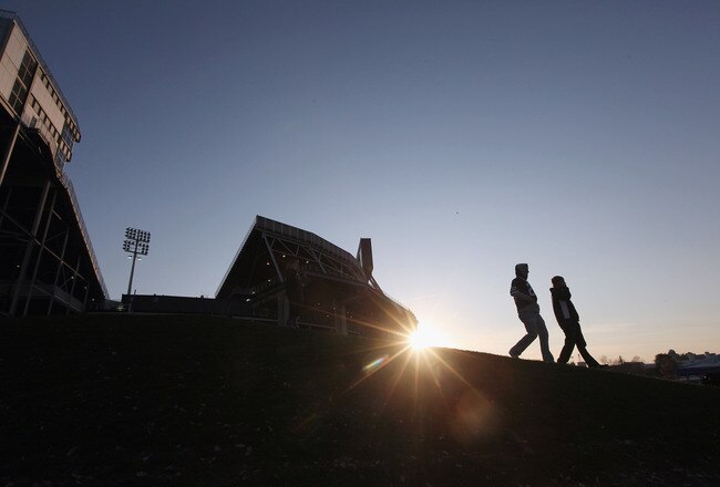 STATE COLLEGE, PA - NOVEMBER 12:  Penn State fans walk away from Beaver Stadium after the NCAA football game between Penn State and Nebraska in the wake of the Jerry Sandusky scandal on November 12, 2011 in State College, Pennsylvania.  Penn State lost their final home game 17-14. Penn State head football coach Joe Paterno was fired amid allegations that former Penn State defensive coordinator Jerry Sandusky was involved with child sex abuse.   (Photo by Mario Tama/Getty Images)