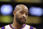 PHOENIX, AZ - FEBRUARY 13:  Vince Carter #25 of the Phoenix Suns awaits a free throw shot during the NBA game against the Sacramento Kings at US Airways Center on February 13, 2011 in Phoenix, Arizona. The Kings defeated the Suns 113-108.  NOTE TO USER: User expressly acknowledges and agrees that, by downloading and or using this photograph, User is consenting to the terms and conditions of the Getty Images License Agreement.  (Photo by Christian Petersen/Getty Images)