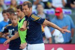 CARSON, CA - OCTOBER 16:  Gregg Berhalter #3 of the Los Angeles Galaxy warms up prior to their MLS match against Chivas USA at The Home Depot Center on October 16, 2011 in Carson, California. The Galaxy defeated Chivas USA 1-0.  (Photo by Victor Decolongon/Getty Images)