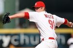 JUPITER, FL - MARCH 10:  Relief pitcher Shelby Miller #91 of the St Louis Cardinals pitches against the Washington Nationals at Roger Dean Stadium on March 10, 2010 in Jupiter, Florida.  (Photo by Doug Benc/Getty Images)