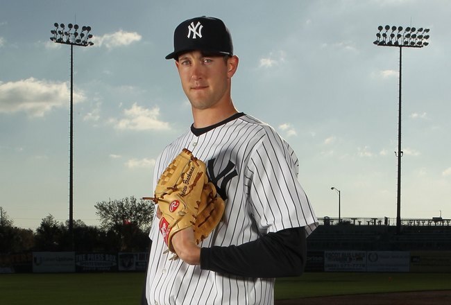 TAMPA, FL - FEBRUARY 25:  Andrew Brackman #64 of the New York Yankees poses for a photo during Spring Training Media Photo Day at George M. Steinbrenner Field on February 25, 2010 in Tampa, Florida.  (Photo by Nick Laham/Getty Images)