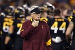 TEMPE, AZ - NOVEMBER 19:  Head coach Dennis Erickson of the Arizona State Sun Devils watches warm ups before the college football game against the Arizona Wildcats at Sun Devil Stadium on November 19, 2011 in Tempe, Arizona.  (Photo by Christian Petersen/Getty Images)