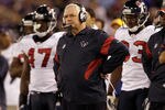 BALTIMORE, MD - OCTOBER 16: Defensive coordinator Wade Phillips of the Houston Texans looks from the sidelines against the Baltimore Ravens at M&T Bank Stadium on October 16, 2011 in Baltimore, Maryland. The Ravens won 29-14.  (Photo by Rob Carr/Getty Images)