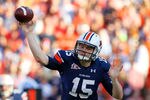 AUBURN, AL - NOVEMBER 26:  Clint Moseley #15 of the Auburn Tigers passes against the Alabama Crimson Tide at Jordan-Hare Stadium on November 26, 2011 in Auburn, Alabama.  (Photo by Kevin C. Cox/Getty Images)