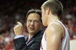 BLOOMINGTON, IN - DECEMBER 04:  Tom Crean the head coach of the Indiana Hoosiers gives instructions to Jordan Hulls #1 during the game against the Stetson Hatters at Assembly Hall on December 4, 2011 in Bloomington, Indiana.  Indiana won 84-50.  (Photo by Andy Lyons/Getty Images)