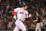 BOSTON, MA - SEPTEMBER 19: Jed Lowrie #12 of the Boston Red Sox circles the bases after hitting a home run against Brian Matusz #17 of the Baltimore Orioles in the second game of a doubleheader at Fenway Park September 19, 2011 in Boston, Massachusetts. (Photo by Jim Rogash/Getty Images)