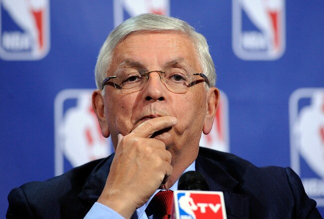 NEW YORK, NY - NOVEMBER 10:  NBA Commissioner David Stern speaks at a press conference after the NBA and NBA Player's Association met to negotiate the CBA at The Helmsley Hotel on November 10, 2011 in New York City.  (Photo by Patrick McDermott/Getty Images)