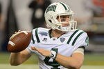 DETROIT, MI - DECEMBER 02:  Tyler Tettleton #4 of the Ohio Bobcats looks to throw a pass in the second quarter of the MAC Championship game against the Northern Illinois Huskies at Ford Field on December 2, 2011 in Detroit, Michigan. The Huskies defeated the Bobcats 23-20.  (Photo by Mark A. Cunningham/Getty Images)