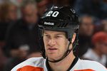 PHILADELPHIA, PA - OCTOBER 22:  Chris Pronger #20 of the Philadelphia Flyers in action against the St. Louis Blues on October 22, 2011 at Wells Fargo Center in Philadelphia, Pennsylvania. The Blues defeated the Flyers 4-2.  (Photo by Jim McIsaac/Getty Images)