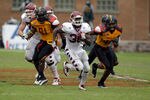 COLLEGE PARK, MD - SEPTEMBER 24:  Running back Bernard Pierce #30 of the Temple Owls outruns the Maryland Terrapins defense for a second quarter touchdown at Byrd Stadium on September 24, 2011 in College Park, Maryland.  (Photo by Rob Carr/Getty Images)