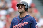 ANAHEIM, CA - SEPTEMBER 04:  Michael Cuddyer #5 of the Minnesota Twins reacts after a strikeout against the Los Angeles Angels of Anaheim at Angel Stadium of Anaheim on September 4, 2011 in Anaheim, California.  (Photo by Harry How/Getty Images)
