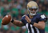 SOUTH BEND, IN - SEPTEMBER 25: Dayne Crist #10 of the Notre Dame Fighting Irish passes the ball against the Stanford Cardinal at Notre Dame Stadium on September 25, 2010 in South Bend, Indiana. Stanford defated Notre Dame 37-14. (Photo by Jonathan Daniel/Getty Images)