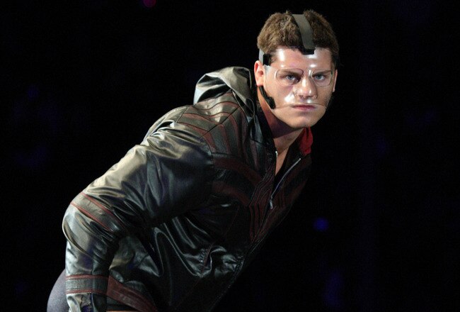 DURBAN, SOUTH AFRICA - JULY 08:  WWE Superstar Cody Rhodes is introduced during the WWE Smackdown Live Tour at Westridge Park Tennis Stadium on July 08, 2011 in Durban, South Africa.  (Photo by Steve Haag/Gallo Images/Getty Images)