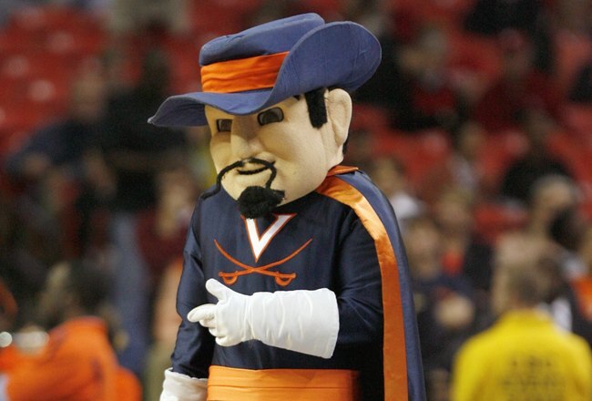 ATLANTA - MARCH 12:  Mascot of the Virginia Cavaliers walks on court against the Boston College Eagles during day one of the 2009 ACC Men's Basketball Tournament on March 12, 2009 at the Georgia Dome in Atlanta, Georgia.  (Photo by Kevin C. Cox/Getty Images)